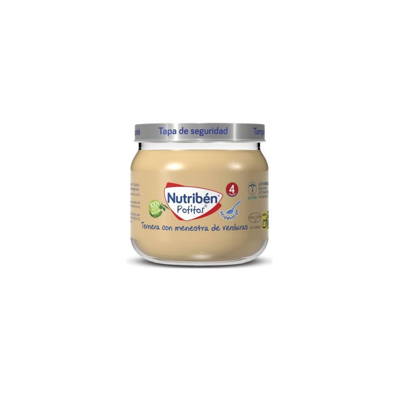 Nutribén Potito Ternera Con Menestra De Verduras 120Gr