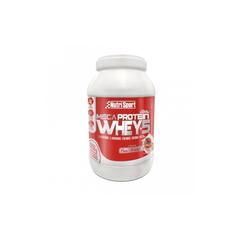 Nutrisport Mega Protein Whey +5 Fresa 1,8Kg