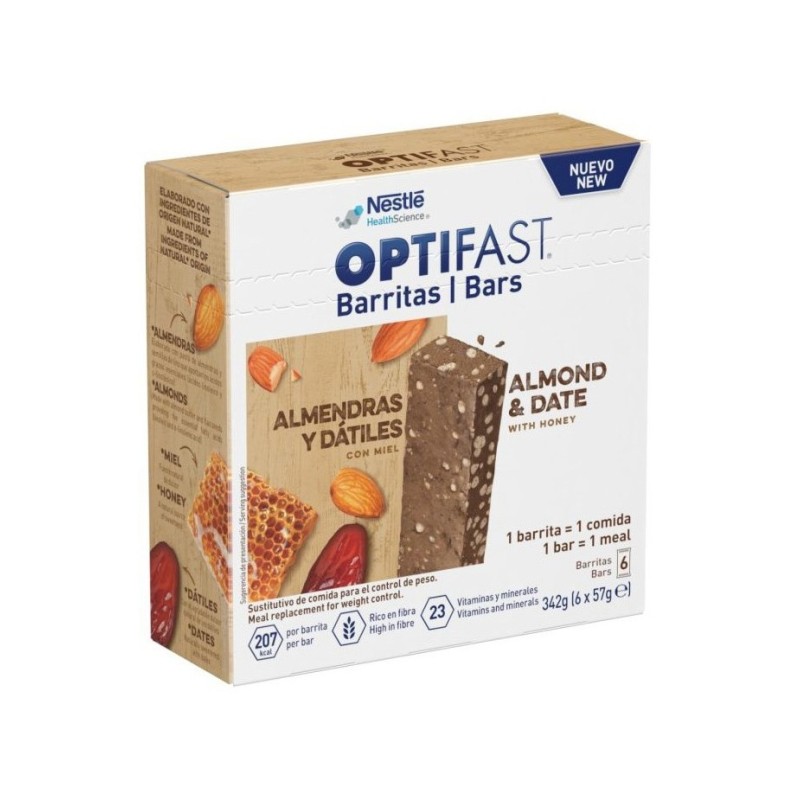 Optifast Barritas Almendras Y Datiles 6U.