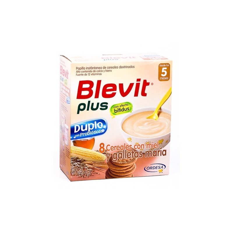 Blevit Plus Duplo 8 Cereales Con Miel Y Galletas María 2X300G