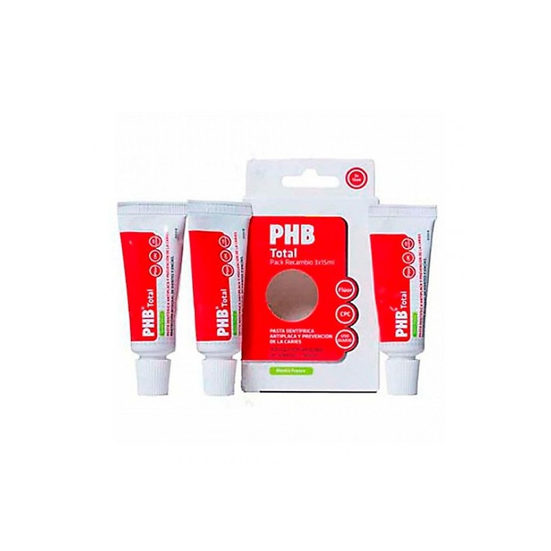 Phb Pack Total Pasta Dental Recambio 15Ml X3Uds