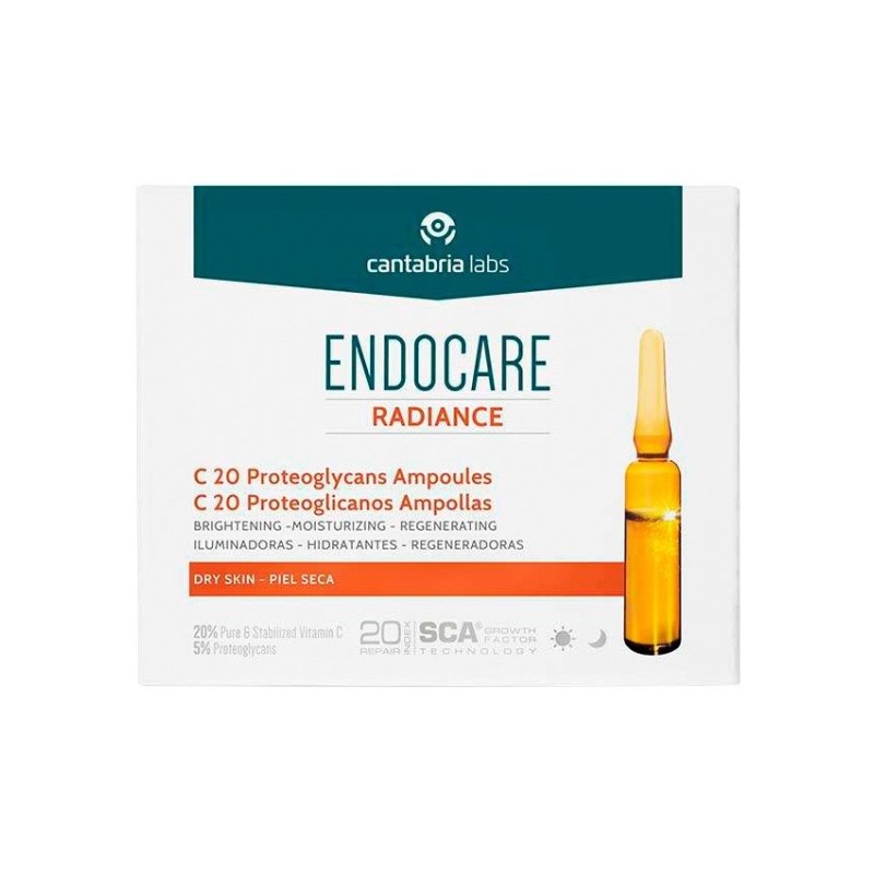 Endocare Radiance C-20 Proteoglicanos Piel Seca 10X2 Ampollas