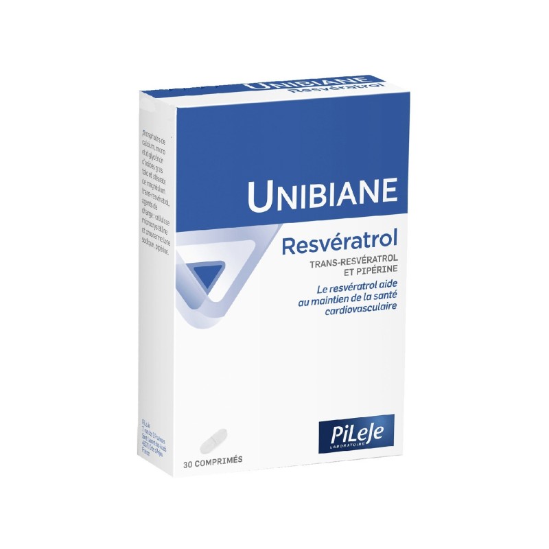 Pileje Unibiane Resveratrol 30 Cápsulas