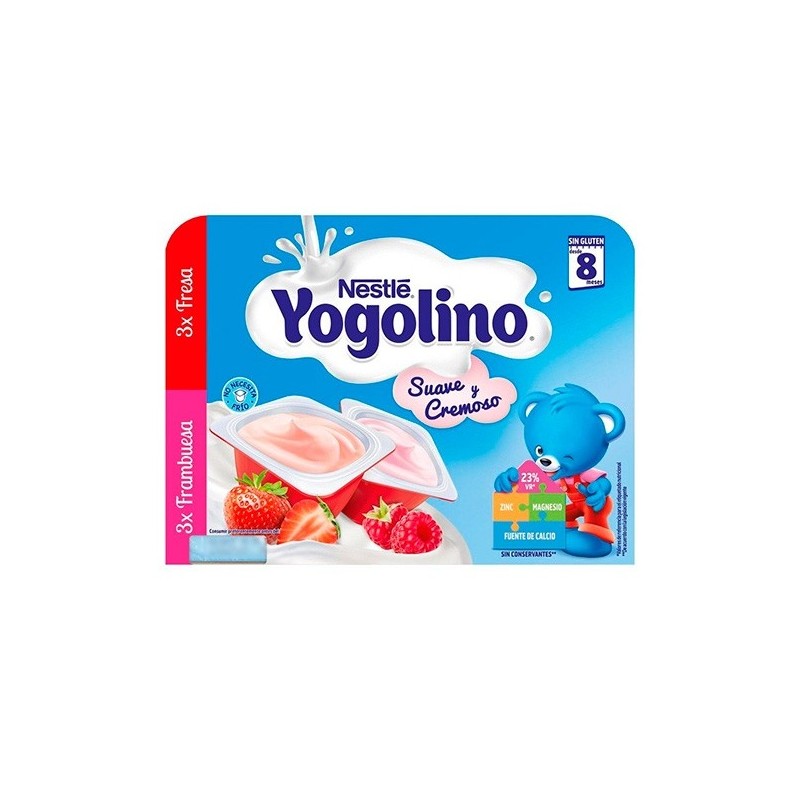 Nestle Yogolino Cremoso 3 Fresa Y 3 Frambuesa 6X60G