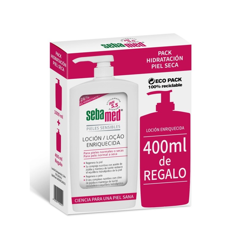 Sebamed Locion Hidratante 1Ltr+ 400Ml Es Un Gel Que Aporta Humedad Y Proteción A Nuestra Piel.