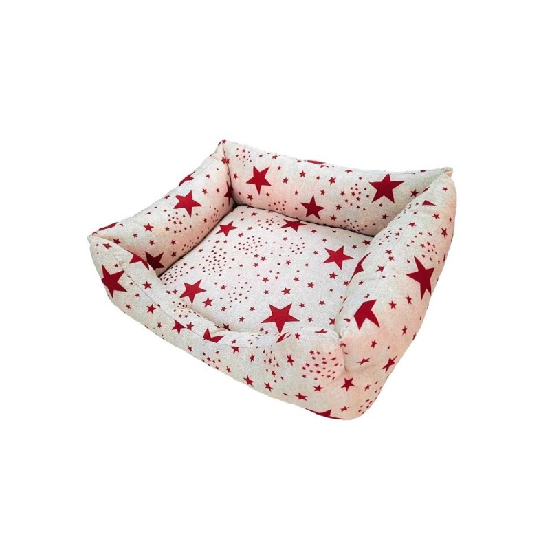 Siesta Cama Estrellas Rojas 55Cm