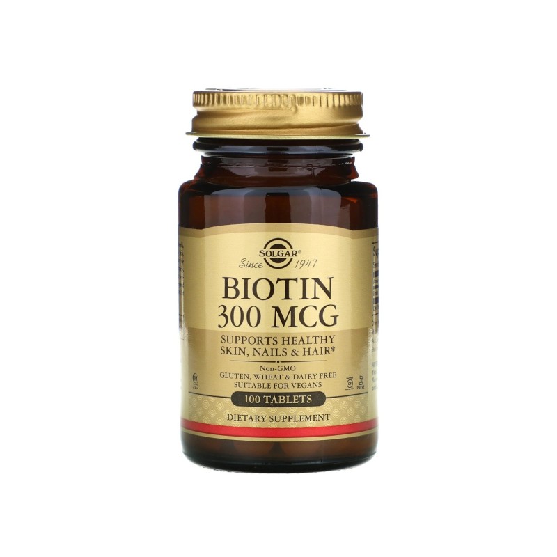 Solgar Biotina 300Mg 100 Comprimidos