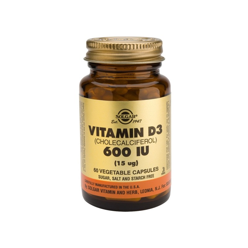 Solgar Vitamina D3 600Ui 60 Cápsulas Vegetales