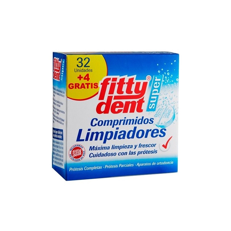 Fittydent Limpiador 32 Tabletas + 4 Grat