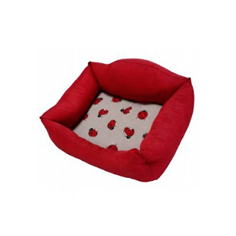 Siesta Cama Rojo Mariquitas 85 Cm