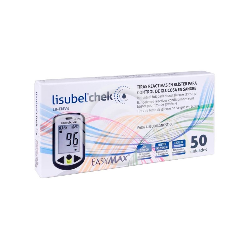 Lisubel Tiras Reactivas Chek Lb-Emv4 50 U