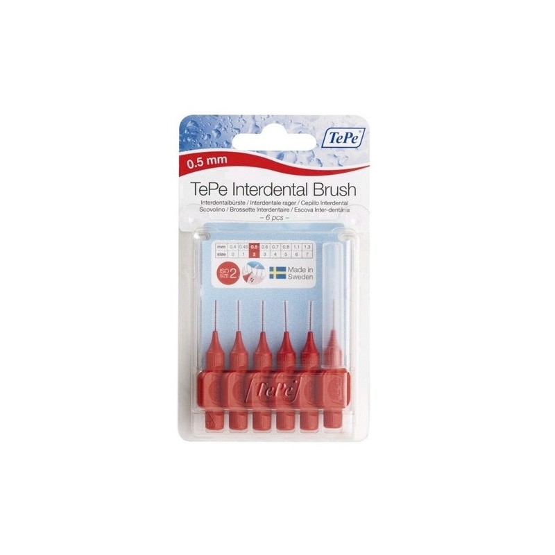 Tepe Interdental 0,5 Mm Rojo 6 Uds