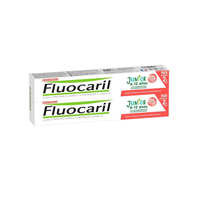 Fluocaril Junior Gel Frutos Rojos 75Mx2U