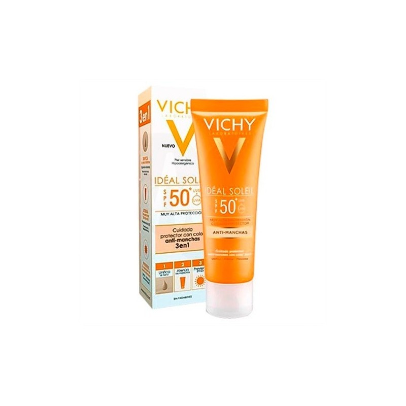 Vichy Ideal Soleil Spf50+ 3En1 Manchas 50Ml