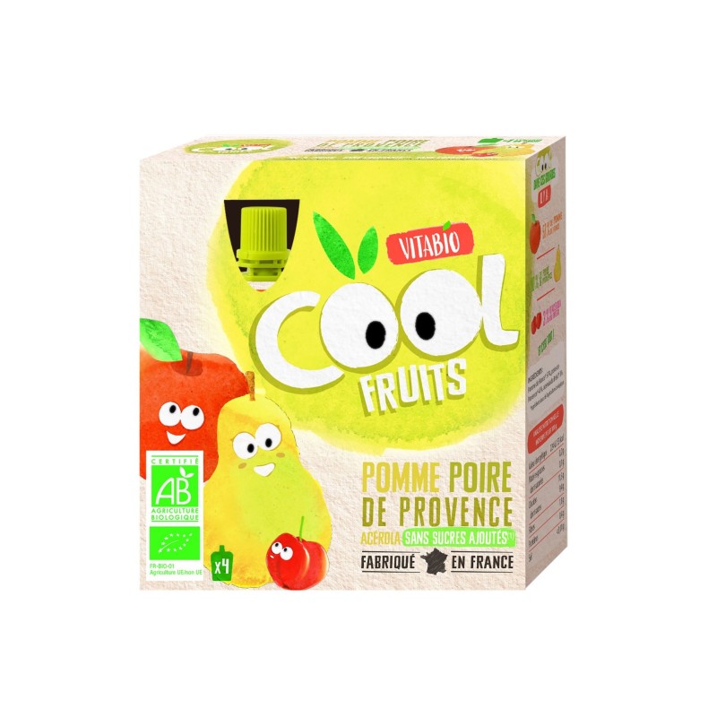 Vitabio Pack Cool Fruits Manzana Pera 4X90G