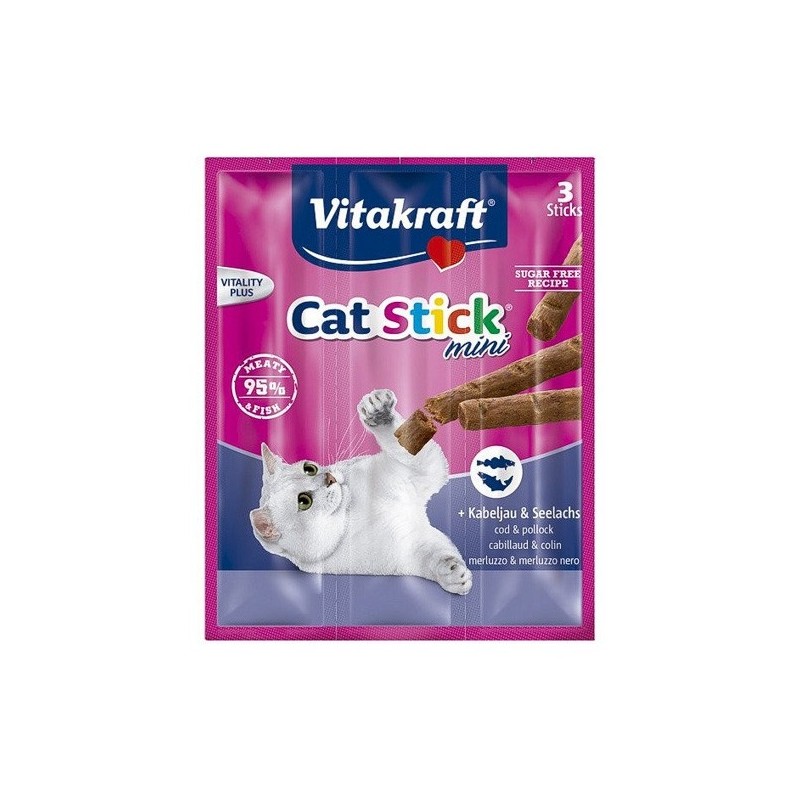 Vitakraft Cat Stick Mini,Bacalao -And- Atun 18G 3 U