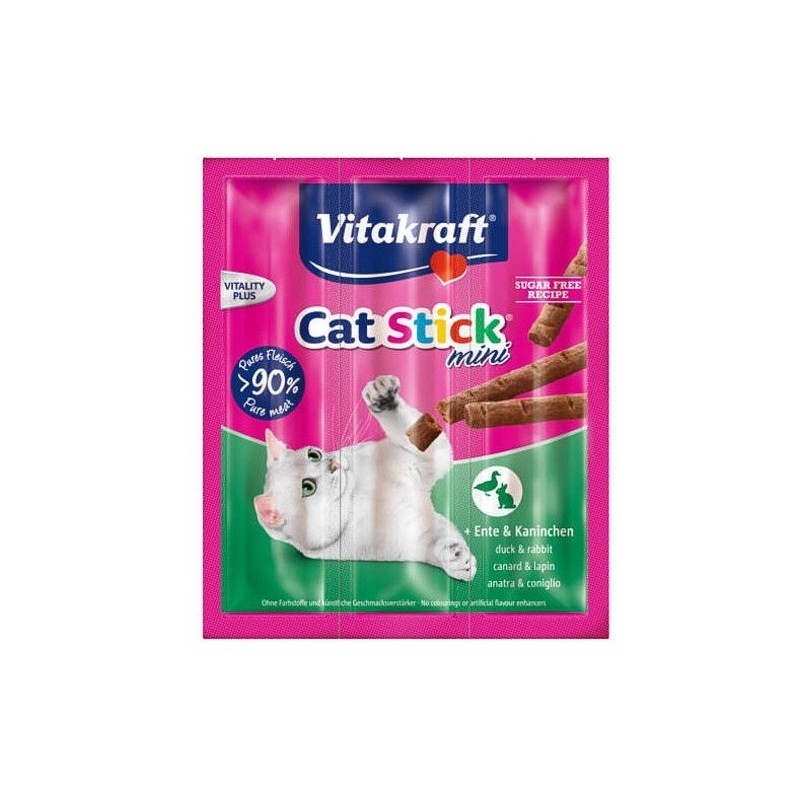 Vitakraft Cat Stick Mini, Pato -And- Conejo 18G 3 U