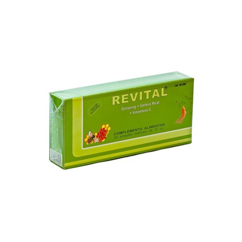 Revital Ginseng+Jalea Real+Vit C 20 Amp