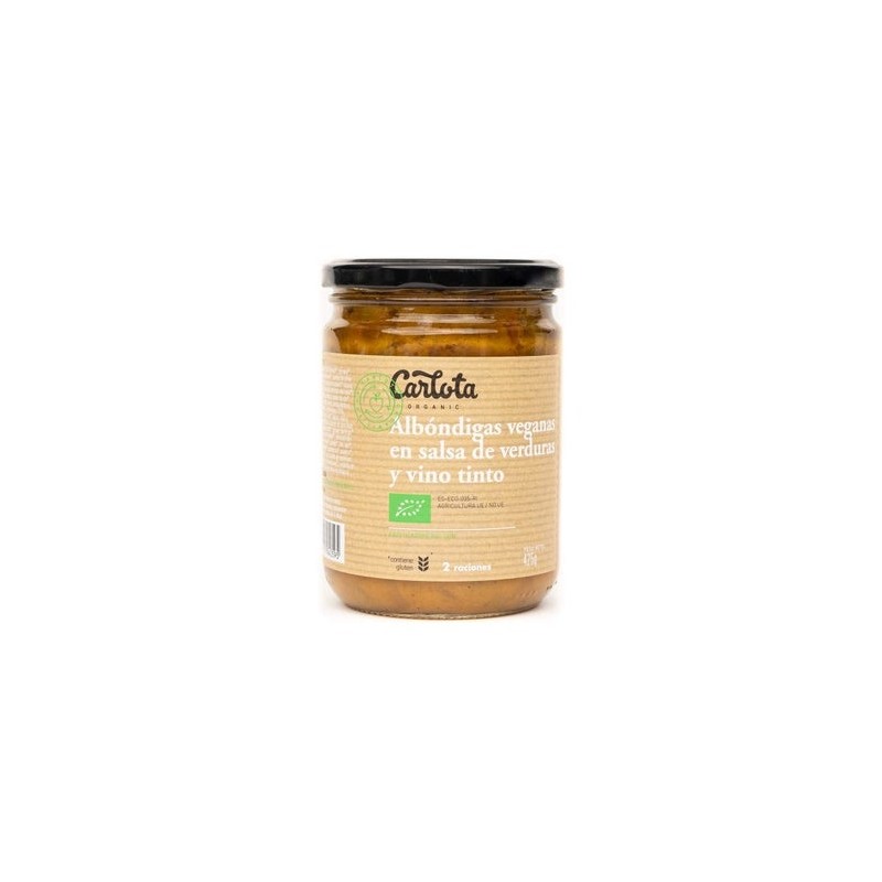 Carlota Organic Albondigas Salsa Verdu Bio Veg 425G