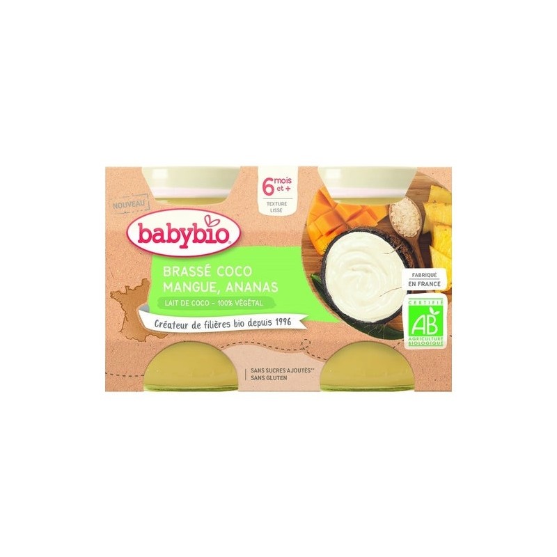 Babybio Brasse Coco Mangue Ananas 2X130G