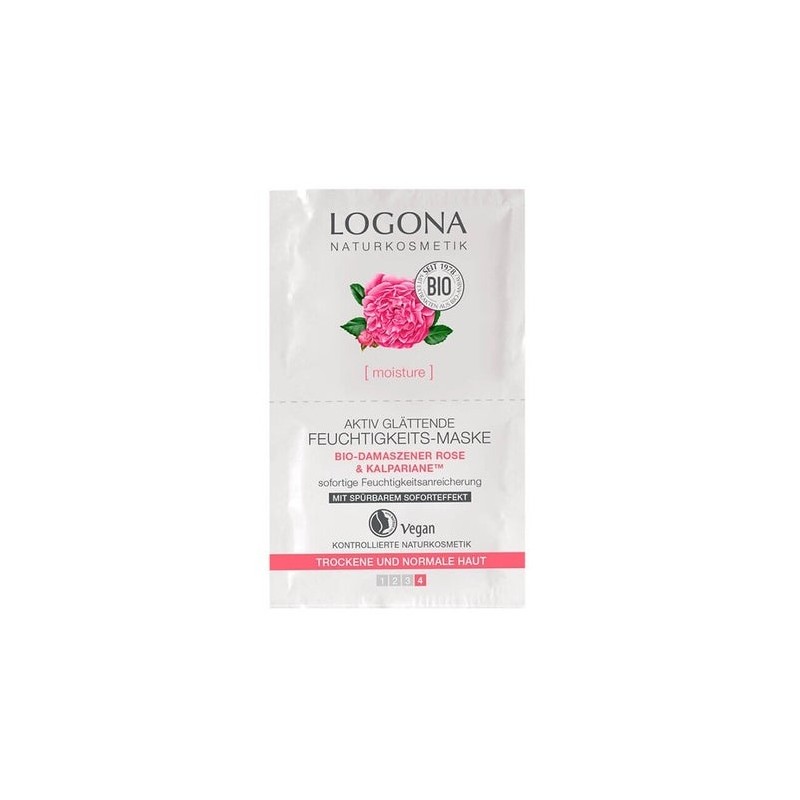 Logona Mascarilla Hidratante Alisadora Rosa Damascena Bio 10Uds