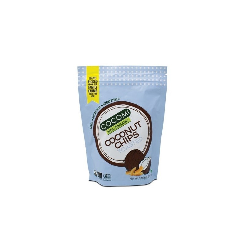 Cocomi Bio Organic Coconut Chips Virutas De Coco Tostado 100G