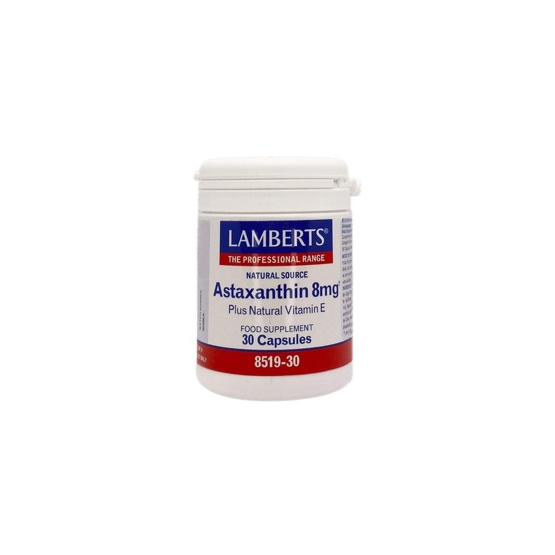 Lamberts Astaxantina 8Mg Con Vitamina E 30Caps