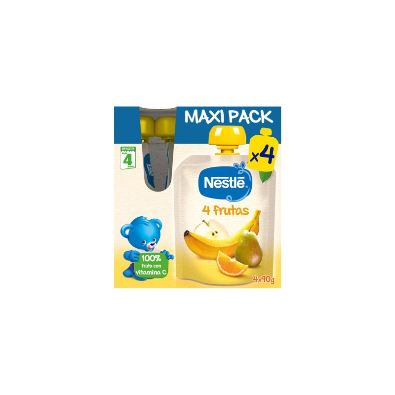 Nestlé Bolsita 4 Frutas Maxi Pack 4X90 G