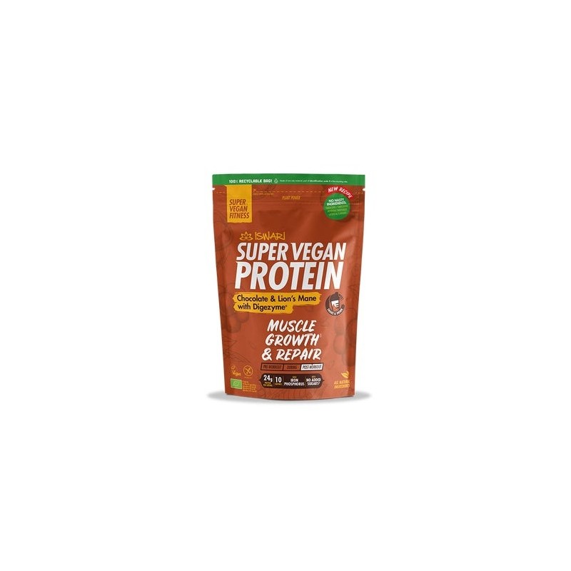 Iswari Super Vegan Protein Protein Chocolate & Lions Mane 400G