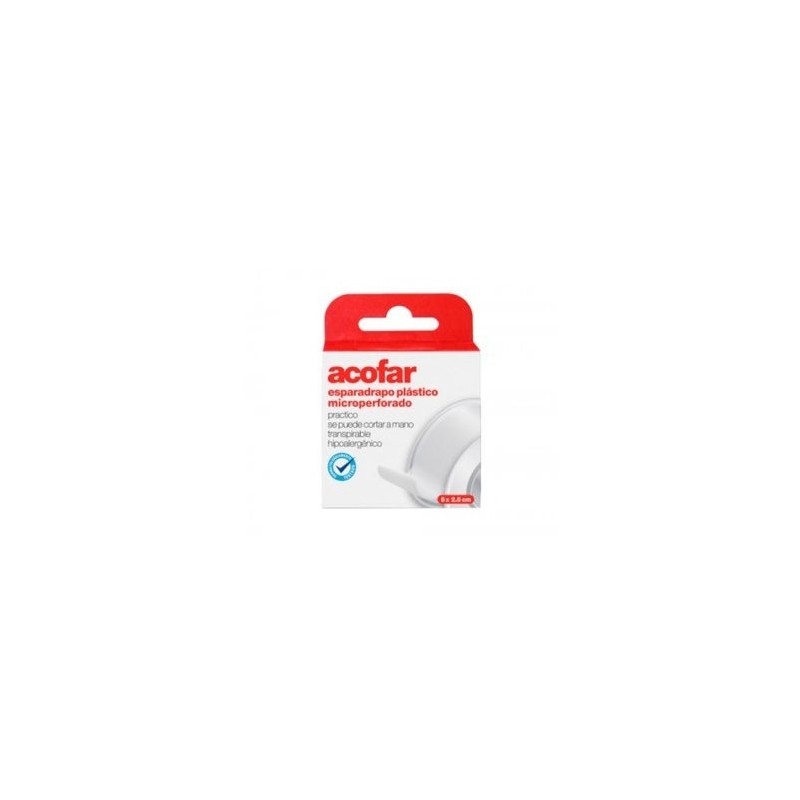 Acofar Esparadrapo Microperforado Plástico Blanco 5X2,5Cm